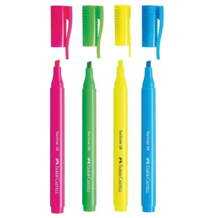 Faber 38 Fosforlu Kalem 4 Lü Neon Renkler 157774