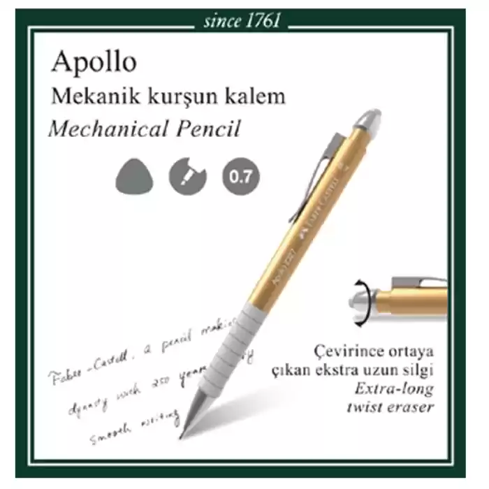 FABER APOLLO METALİK ALTIN 07 VERSATİL KALEM 4232785