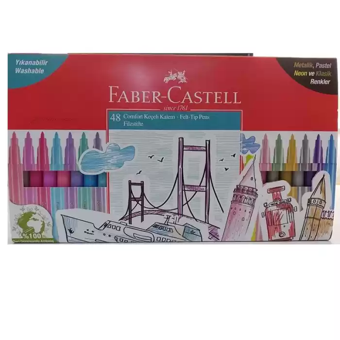 Faber Comfort Keçeli Kalem Maxi Set 48 Li 50620000120