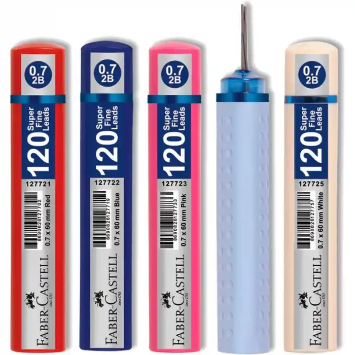 FABER GRIP MİN 0.7 MAVİ 60 MM 120 Lİ TÜP 127722