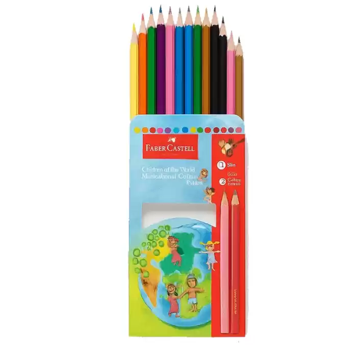 FABER MULTİCOLOR 12+2 RENK KURU BOYA KALEMİ COW 5088000004