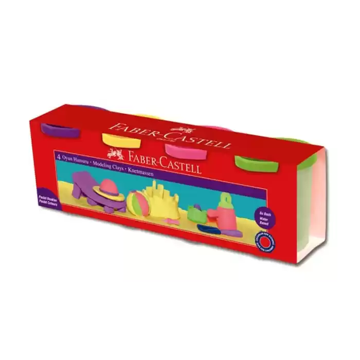 FABER OYUN HAMURU 4 RENK PASTEL 00043