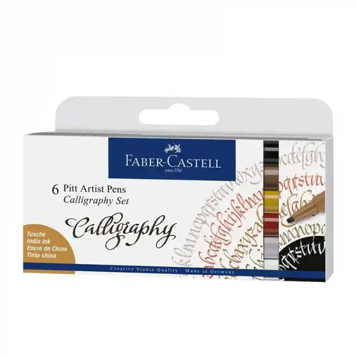 Faber Pıtt Çizim Kalemi Kaligrafi Seti 6 Lı 167506