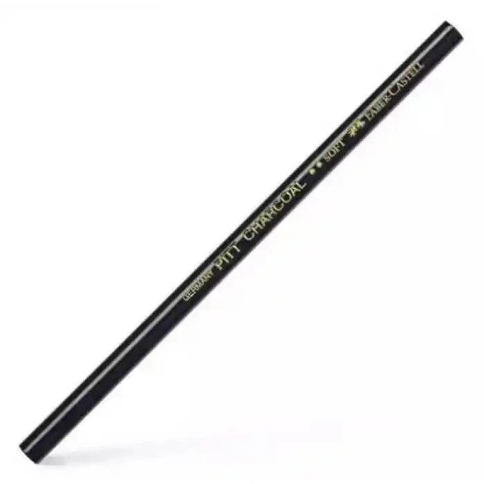 FABER PITT MONOCHROME NATUREL KÖMÜR KALEM SİYAH YUMUŞAK 117403