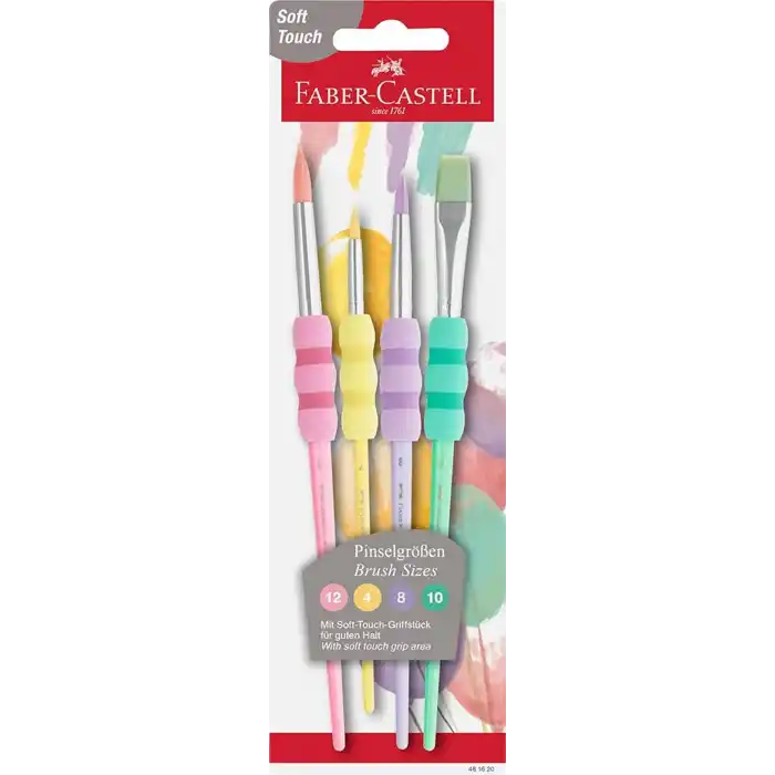 Faber Soft Touch 4 Lü Fırça Seti Pastel Renk 481620