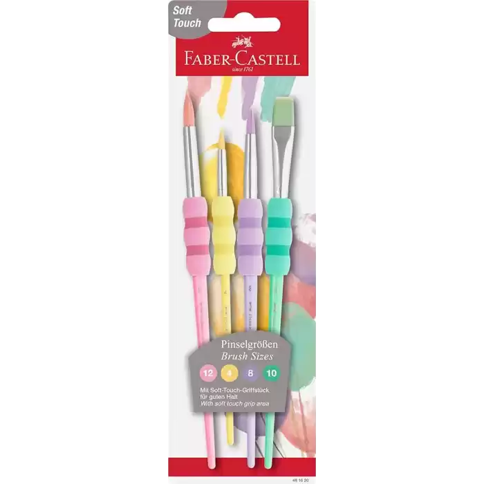 FABER SOFT TOUCH 4 LÜ FIRÇA SETİ PASTEL RENK 481620