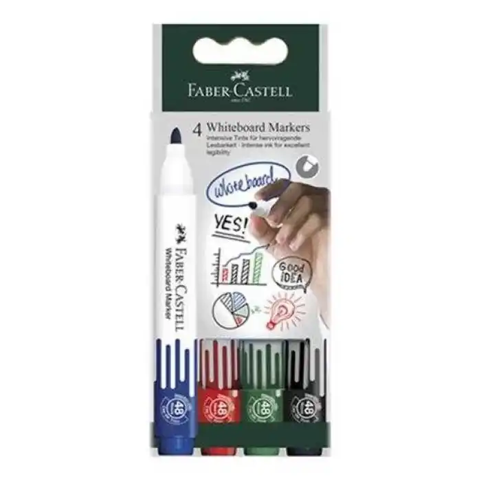 FABER W20 4 RENK TAHTA KALEMİ 4 LÜ BLİSTER 253942