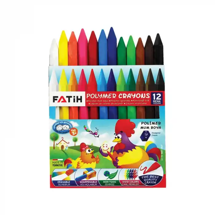 FATİH 12 RENK KISA CRAYON MUM BOYA 50110