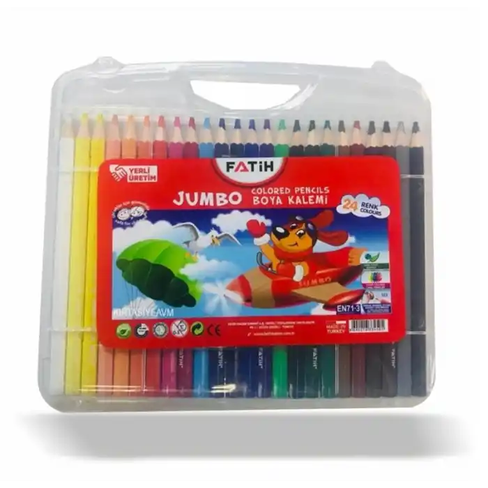 FATİH 24 RENK JUMBO KURU BOYA ÇANTALI 33450