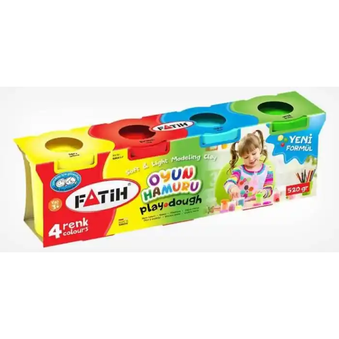 Fatih 4 Renk Oyun Hamuru 400 Gr 50803