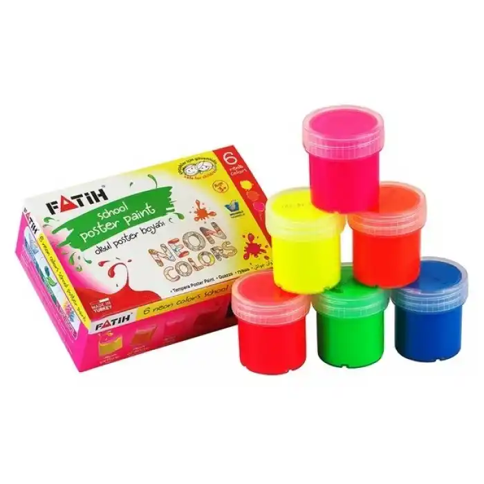 FATİH 6 RENK NEON GUAJ BOYA 25 ML 50430