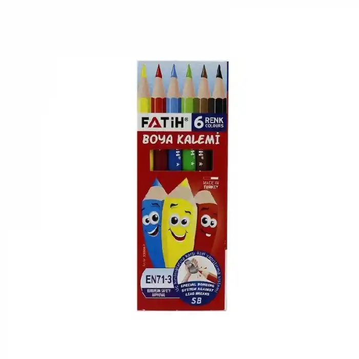 Fatih 6 Renk Yarım Boy Kuru Boya 33006
