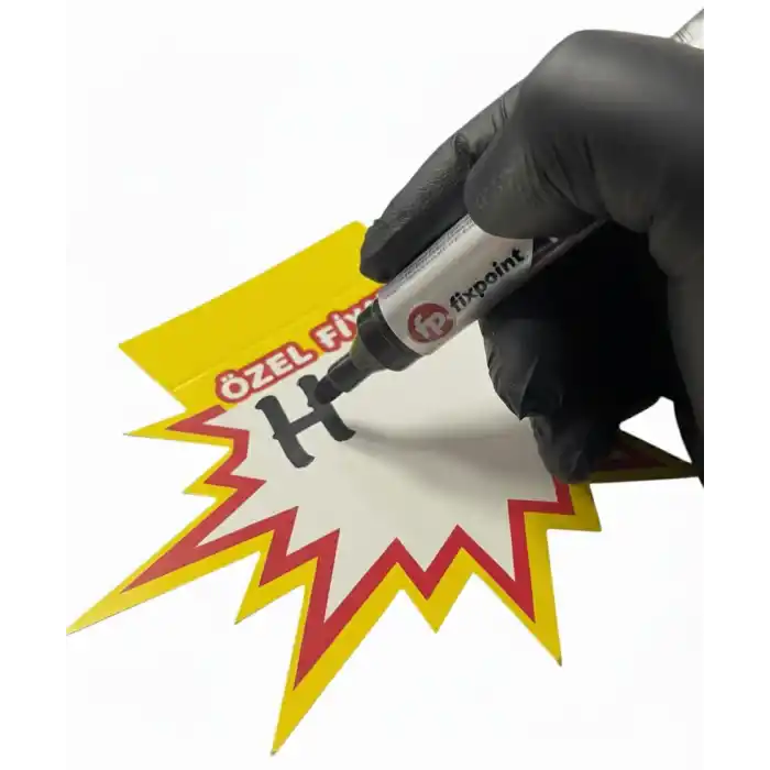 Fixpoint Permanent Koli Kalemi Kesik Uç SİYAH Renk 6 mm.