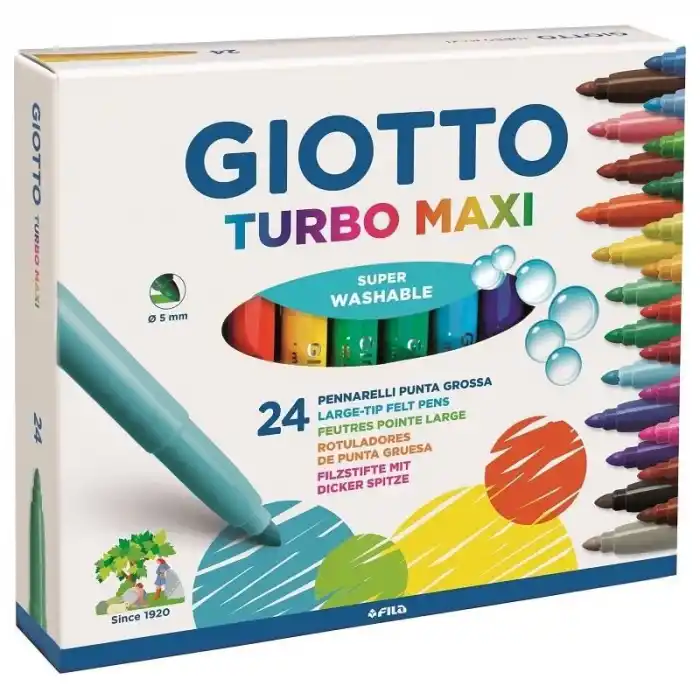 GIOTTO 455000 TURBO MAXI 24 RENK KEÇELİ KALEM