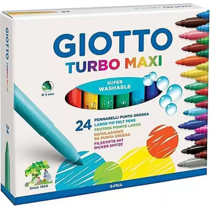 GIOTTO 455000 TURBO MAXI 24 RENK KEÇELİ KALEM