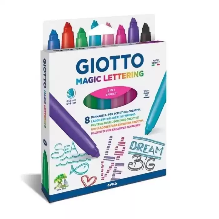Gıotto 8 Renk Magıc Letterıng Keçeli Kalem 426500