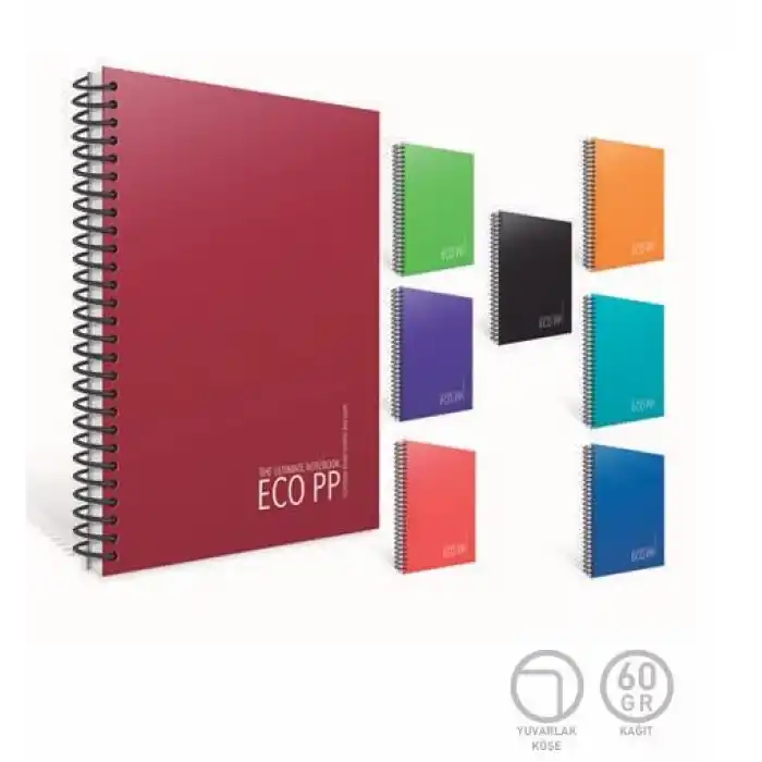 GIPTA 2032 EKO A4 100 YP ÇİZGİLİ SPR PP KAPAK DEFTER