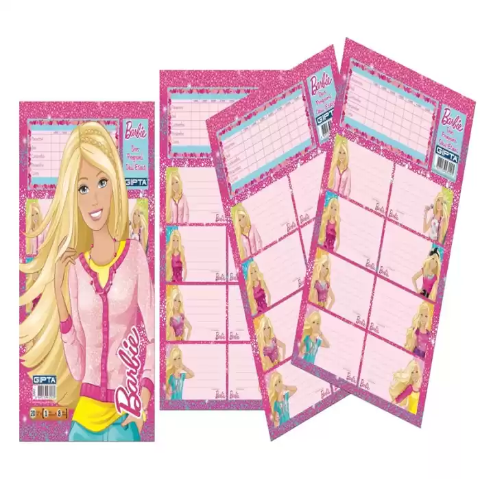 GIPTA BARBIE DERS PROG. 3 LÜ OKUL ETİKETİ  5460