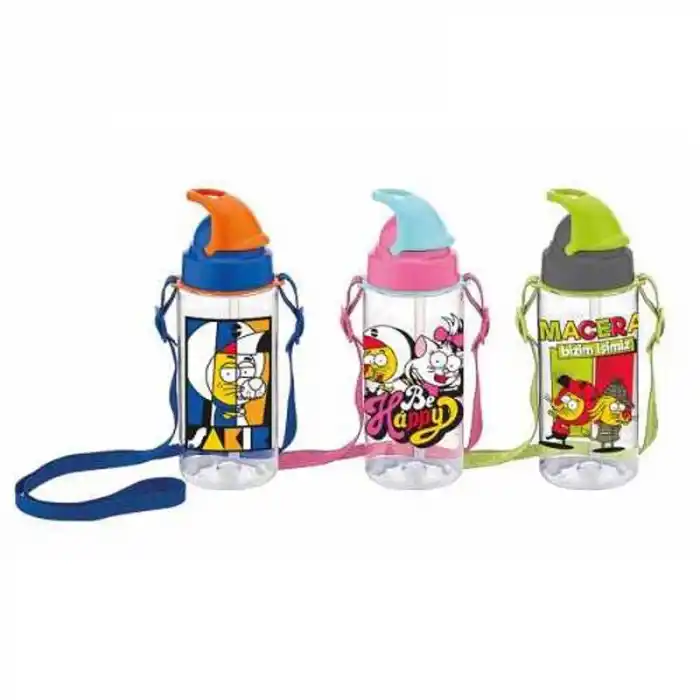 Gıpta Indıgo Tritan Desenli Pipetli Matara 500cc K7508
