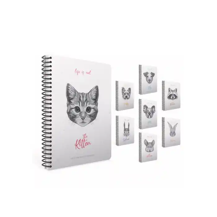 GIPTA LIFE IS COOL 19X26 120 YP KARELİ SPİRALLİ SERT KPK DEFTER 4683