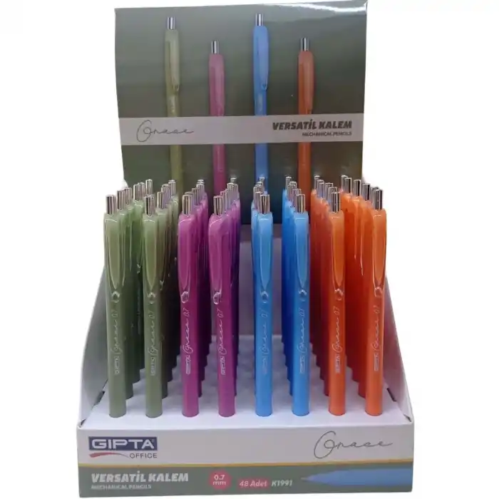 GIPTA PAWN ROLL 0.7 VERSATİL KALEM 48 Lİ STAND K1931