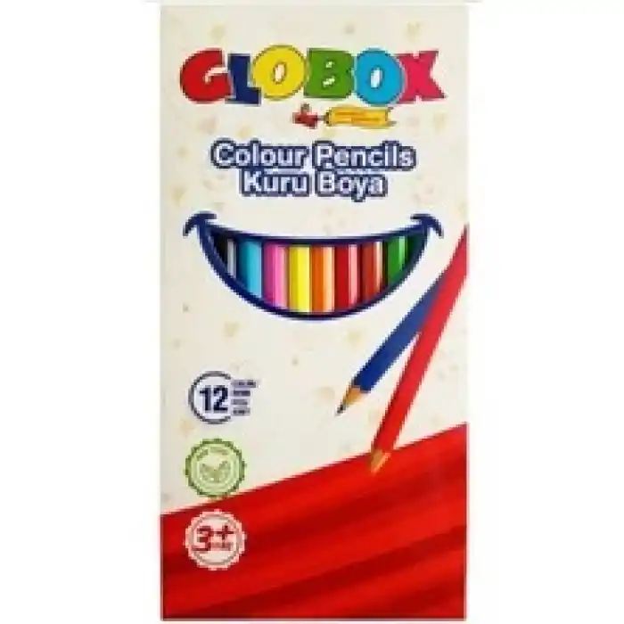Globox 3673 6 Renk Kısa Kuru Boya Kalemi