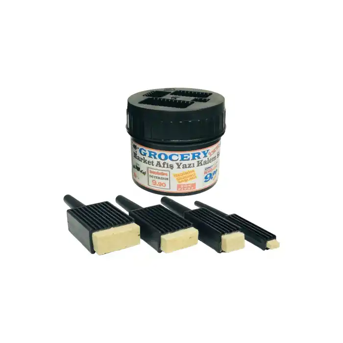 Grocery Market Yazı Kalem Seti 4 lü Afiş İndirim Yazı Kalem Seti