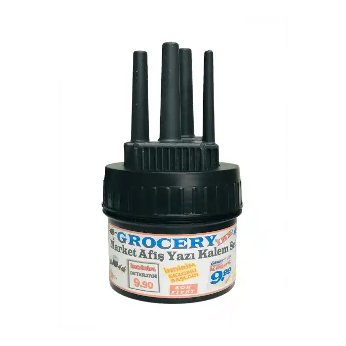 Grocery Market Yazı Kalem Seti 4 lü Afiş İndirim Yazı Kalem Seti