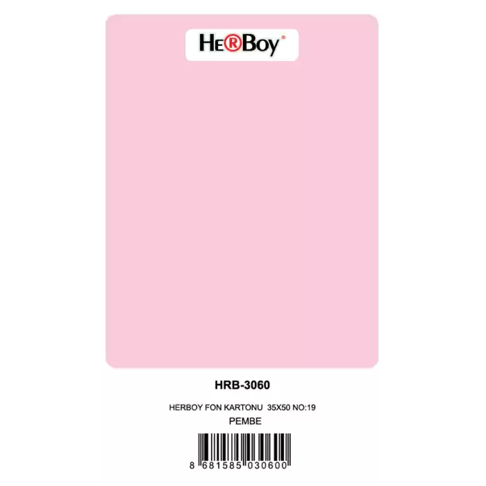 HERBOY FON KARTONU  35X50 NO:19 PEMBE 100 LÜ HRB-3060