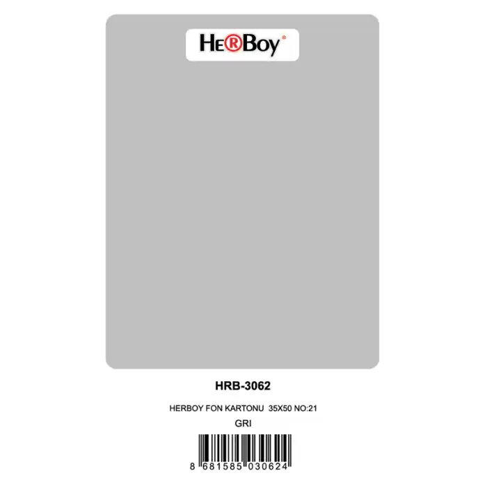 HERBOY FON KARTONU  35X50 NO:21 GRİ 100 LÜ HRB-3062