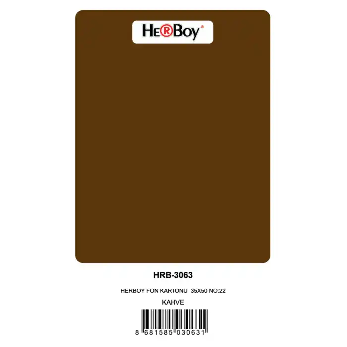 HERBOY FON KARTONU 35X50 NO:22 KAHVE 100 LÜ HRB-3063