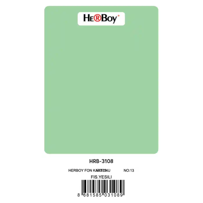 Herboy Fon Kartonu 50x70 Fıstık Yeşil No:13 160 Gr 100 Lü Hrb-3108