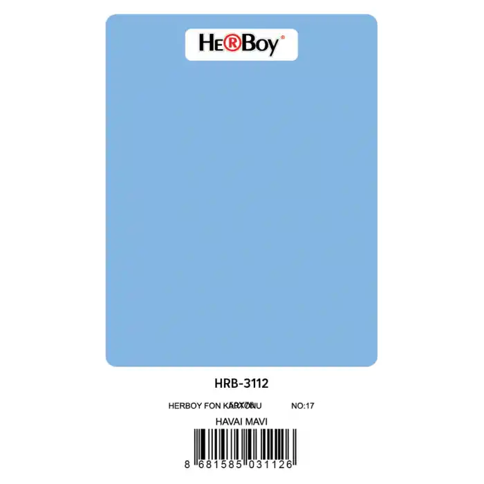 Herboy Fon Kartonu 50x70 Havai Mavi No:17 160 Gr 100 Lü Hrb-3112