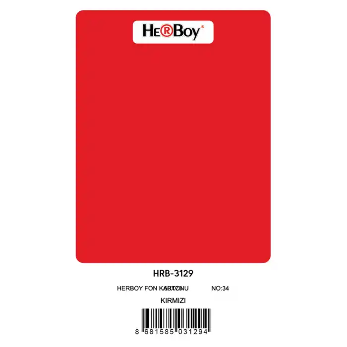 HERBOY FON KARTONU 50X70 KIRMIZI NO:34 160 GR 100 LÜ HRB-3129