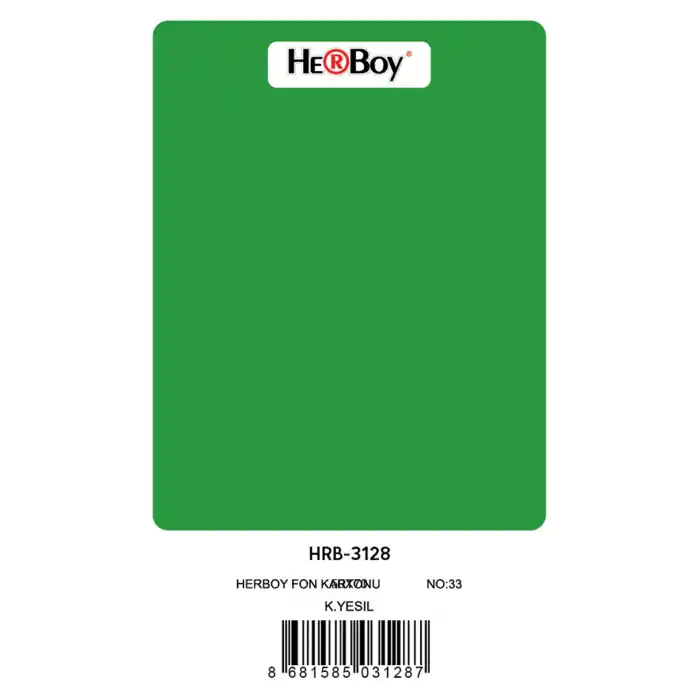 Herboy Fon Kartonu 50x70 Koyu Yeşil No:33 160 Gr 100 Lü Hrb-3128