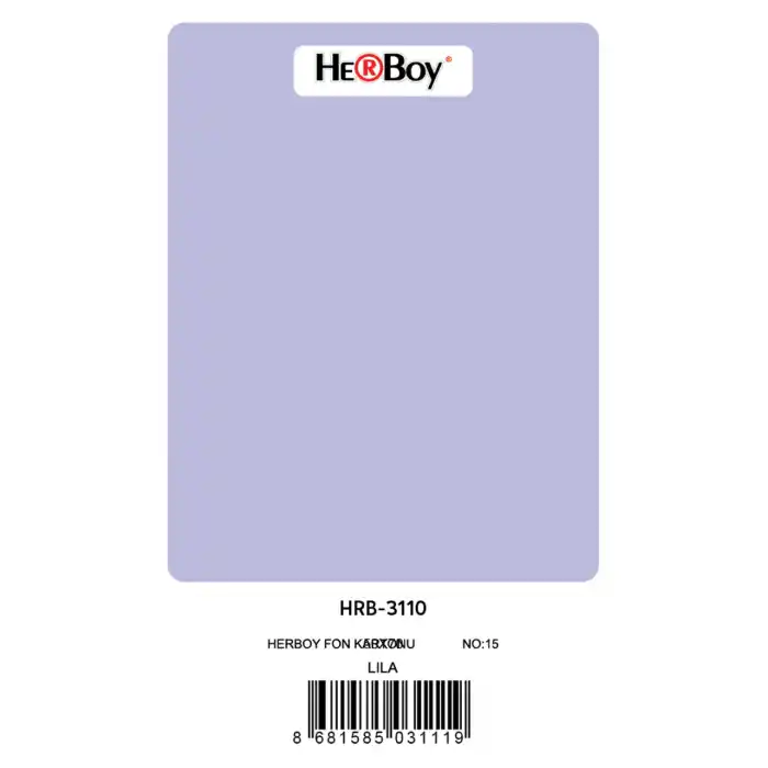HERBOY FON KARTONU 50X70 LİLA NO:15 160 GR 100 LÜ HRB-3110