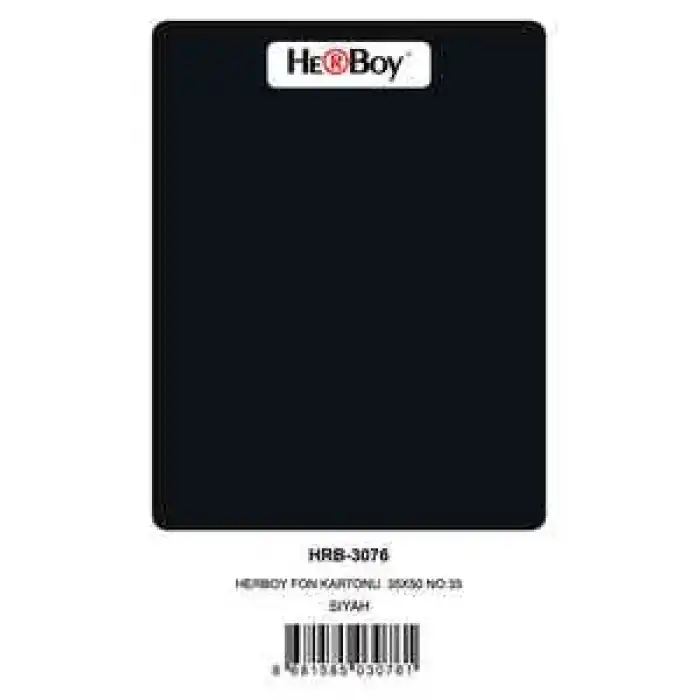 HERBOY FON KARTONU 50X70 SİYAH NO:35 160 GR 100 LÜ HRB-3105