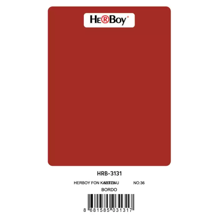 HERBOY HRB3131 FON KARTONU 50X70 BORDO 160GR NO:36 100 LÜ