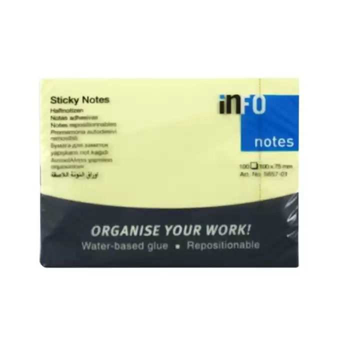 INFO NOTES 100X75 SARI POSTİT 100 YP 565701