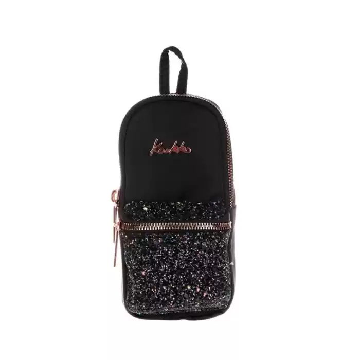 KAUKKO K2471 BRIGHT JUNIOR BAG KALEM ÇANTASI TAŞLI SİYAH