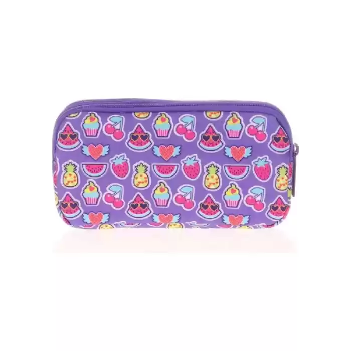 KAUKKO L8105 KIDS&LOVE 3 BÖLMELİ KALEM ÇANTASI RUBBER WATERMELON