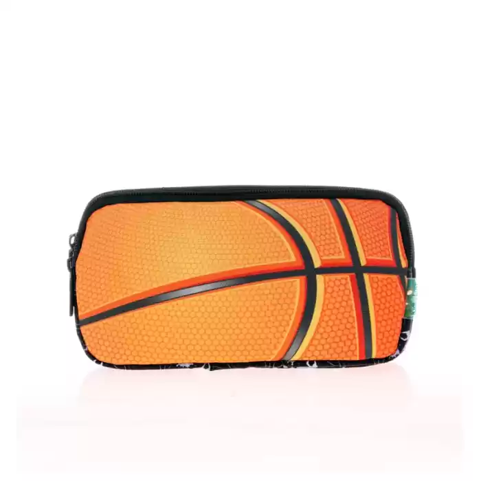 KAUKKO L8134 KIDS&LOVE 3 BÖLMELİ KALEM ÇANTASI NEW BASKETBALL