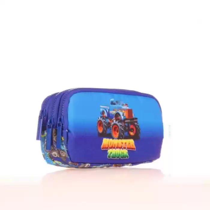 KAUKKO L8176 KIDS 3 BÖLMELİ KALEM ÇANTASI CUBE MONSTER