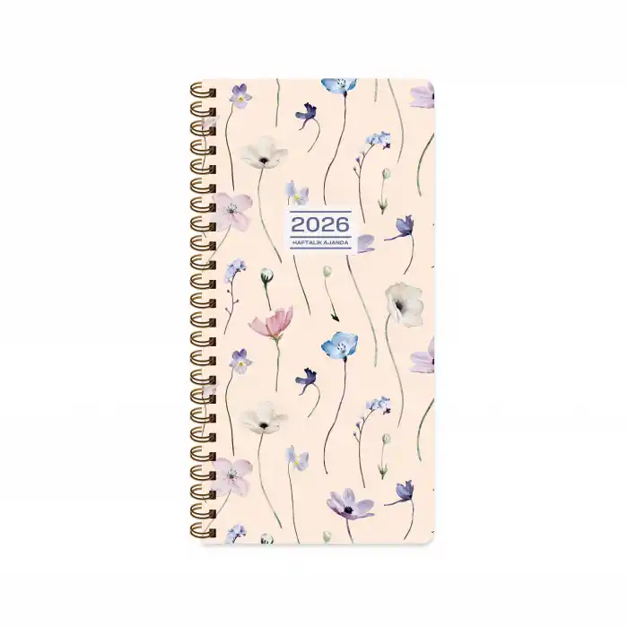 KESKİN 8X16 HAFTALIK SPİRALLİ CEP AJANDASI PASTEL 600175