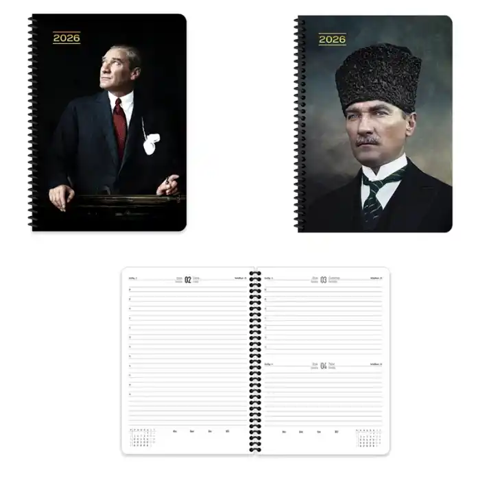 KESKİN AJANDA 17X24 ATATÜRK CUMHURBAŞKANI GÜNLÜK SPİRALLİ 600159
