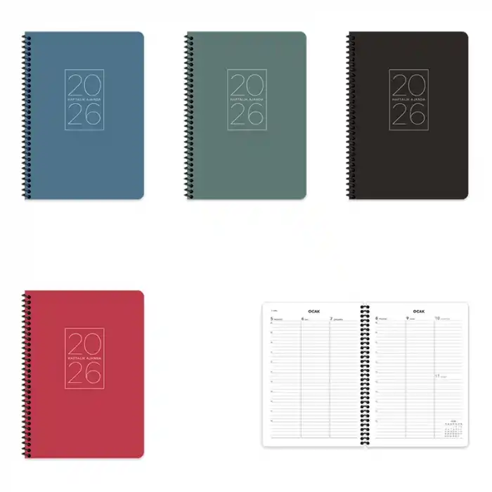 KESKİN AJANDA 17X24 HAFTALIK SPİRALLİ SİYAH 600166