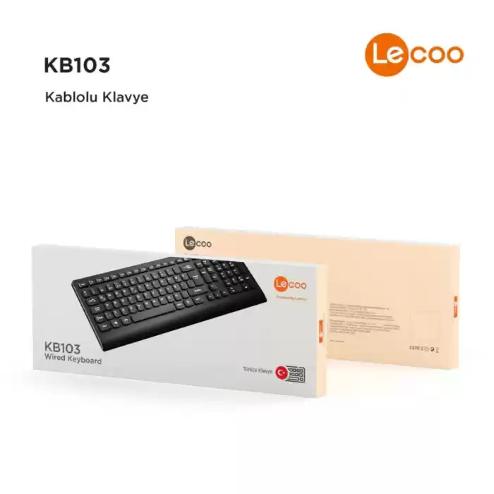 LECOO KB103 SİYAH KABLOLU Q KLAVYE