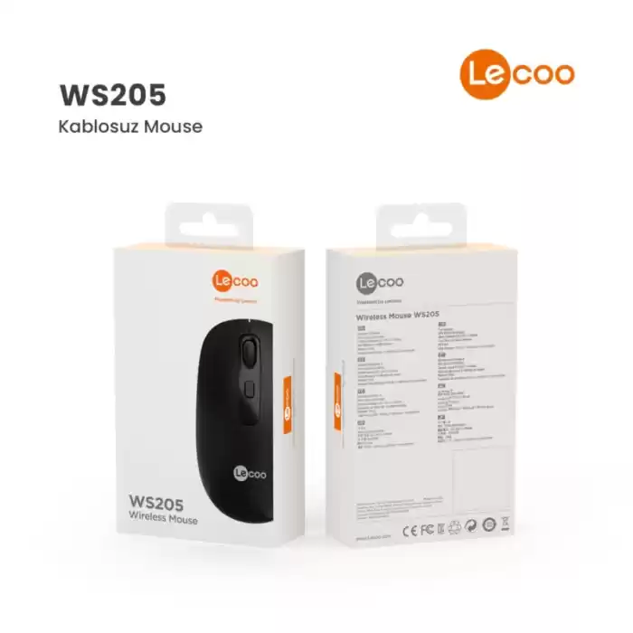 LECOO WS205 SİYAH KABLOSUZ MOUSE