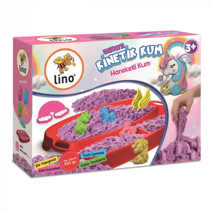 LINO KİNETİK KUM SETİ UNİCORN 350 GR KUM+6 KALIP LN-552