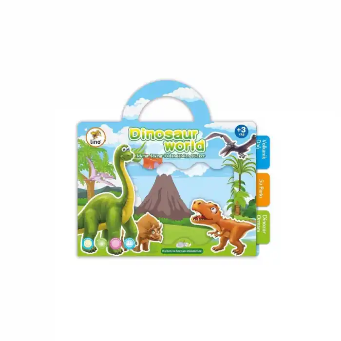 LINO LS-303 TEKRAR TEKRAR KULLANILABİLİR STICKER DINOSAUR WORLD